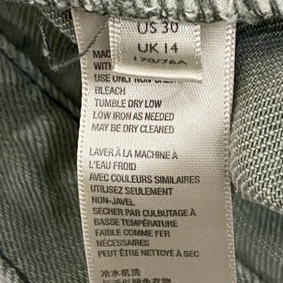 FREE PEOPLE We The Free Loving Good Vibrations Cutoff Olive Green Denim Shorts - Picture 11 of 13